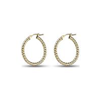 amor hoepel oorbellen voor dames, goud 585