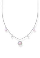 Thomas Sabo Collier »Opal-Imitation, KE2094-166-7-L45V«, mit Zirkonia (synth), Glas-Keramik Stein
