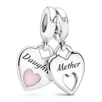 Pandora 799187C01 Moments - Double Heart Split Dangle - Hangende Bedel