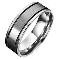 Tom Jaxon heren ring Wolfraam Zwarte Groef Mat en Glans-20mm