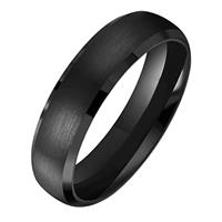 Tom Jaxon heren ring Wolfraam Mat Zwart 6mm-17mm