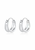Elli Paar Creolen »Huggie Creolen Basic Zeitlos Dezent 925 Silber«
