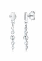 Elli Dames Oorbellen Klassieke Glamour met Zirkonia steentjes in 925 Sterling Zilver