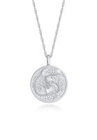 Elli Elli Halsketting Dames Dierenriem Vissen Munt Antieke Trend Astro in 925 Sterling Zilver