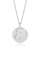Elli Dames Zodiac Leo Coin Antieke Trend Astro in 925 Sterling Zilver