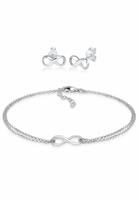 Elli Schmuckset »Infinity Symbol Armband Ohrstecker Set 925 Silber«