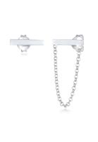 Elli Dames oorbellen bar geo ketting trend blogger in 925 sterling zilver