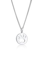 Elli Kinderen Poten Hanger Kat Kat Hond Plaatje Speels in 925 Sterling Zilver Goud Geplaatst