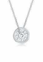 Elli Dames Munt Hanger Zon Antiek Vintage Trend in 925 Sterling Zilver