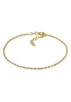 Elli Dames Twisted Cord Twist Basic Trend Verstelbaar in 925 Sterling Zilver Verguld