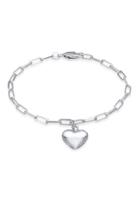Elli Dames Hart Liefde Links Ovale Trend in 925 Sterling Zilver