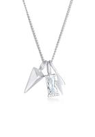 Elli Collierkettchen »Zirkonia Rechteck Blitz Pfeil 925 Sterling Silber«