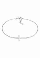 Elli Dames Enkelband Kruis Religie Geloof Filigraan Trend in 925 Sterling Zilver
