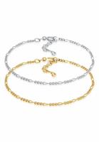Elli Dames Figaro Set Basic Bicolour Trend Verstelbaar in 925 Sterling Zilver Verguld