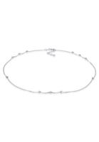 Elli Dames Choker Curb Chain Balls Basic Minimal Trend in 925 Sterling Zilver Verguld