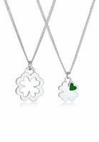 Elli Dames Moeder Kind Set Shamrock Hanger in 925 Sterling Zilver