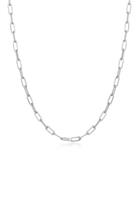 Elli Dames Schakels Ovale Grove Basisketting Optiek in 925 Sterling Zilver
