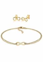 Elli Dames Infinity Symbol Stud Earrings Band Set Verstelbaar in 925 sterling zilver