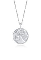 Elli Dames Zodiac Capricorn Munt Antieke Trend Astro in 925 Sterling Zilver