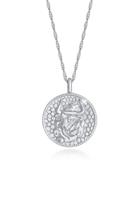 Elli Dames Zodiac Taurus Munt Antieke Trend Astro in 925 Sterling Zilver