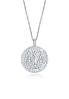 Elli Dames Dierenriem Weegschaal Munt Antieke Trend Astro in 925 Sterling Zilver
