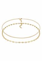 Elli Dames Choker Set Venetiaanse Ketting Platelet Basic Verstelbaar in 925 Sterling Zilver
