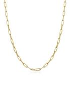 Elli Dames Schakels Ovale Grove Basisketting Optiek in 925 Sterling Zilver