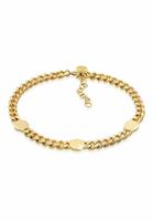 Elli PREMIUM Dames Curb Chain Massief Plaatschijf Verstelbaar in 925 Sterling Zilver