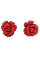 Firetti Paar Ohrstecker »Rosen Korallen«, Made in Germany - mit Koralle