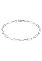 Elli Elli Armbanden Dames Links Ovale Basis Ketting Blogger Trend in 925 Sterling Zilver