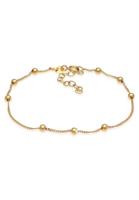 Elli Elli Armband Dames Curb Chain Balls Trend Basic Verstelbaar in 925 Sterling Zilverkleurig Verguld