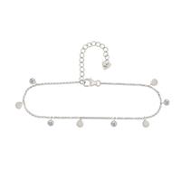 CAÏ Fußkette »925/- Sterling Silber rhodiniert Anhänger Plättche«, Fußkette