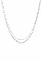 Elli Dames Layer Links Ovaal Basis Blogger Trend Filigraan in 925 Sterling Zilver