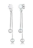 Elli Dames Oorbellen Platelet Kogelketting Geo Trend Blogger in 925 Sterling Zilver