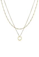 Elli Dames Laagje Ketting Cirkel Hanger Tijdloos in 925 Sterling Zilver