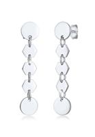Elli Paar Ohrstecker »Ohrstecker Hänger Hexagon Plättchen 925 Silber«