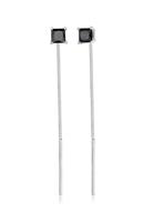 Elli Dames Oor Hanger Staf Geo Minimaal Doortrekbaar met Zirkonia Kristal in 925 Sterling Zilver