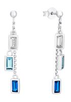 s.Oliver Oorbellen voor dames, 925 Sterling Zilver | Regenboog blauw