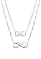 Elli Dames Moeder-Dochter Set Infinity Symbool in 925 Sterling Zilver Verguld