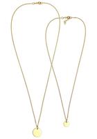 Elli Dames Plaat Hanger Moeder-Dochter Basic Trend in 925 Sterling Zilver Verguld