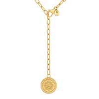 CAÏ Y-Kette »925 Silber Kette Y-Kette vergoldet Münze Sonne Kar«, Collier