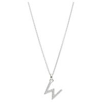 Smart Jewel Kette mit Anhänger »Buchstabe W mit Zirkonia Steine, Silber 925«