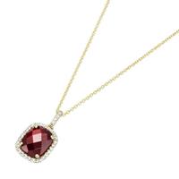 Luigi Merano Goldkette »mit Granat und Zirkonia, Gold 375«