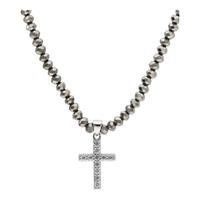 Smart Jewel Kette mit Anhänger »Kreuz Zirkonia Kristallsteine Silber 925«