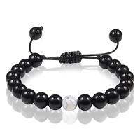 Memphis Kralen armband Zwart verstelbaar Onyx Howliet 8mm