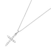 Luigi Merano Kette mit Anhänger »Kreuz mit Brillanten, Gold 585«