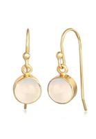 Elli Dames Oorbellen Klassieke Trend Blogger met Maansteen in 925 Sterlingzilver Verguld