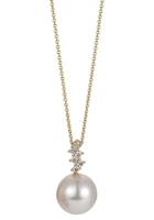 Firetti Kette mit Anhänger, Made in Germany - mit Akoyazuchtperle