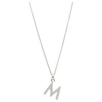 Smart Jewel Kette mit Anhänger »Buchstabe M mit Zirkonia Steine, Silber 925«