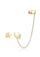 Elli Dames Oorklem Oorsteker Astro Sterren Halvemaan in 925 Sterling Zilver